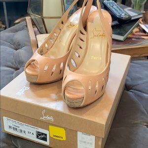 CL Griff Cutout Leather Slingbacks